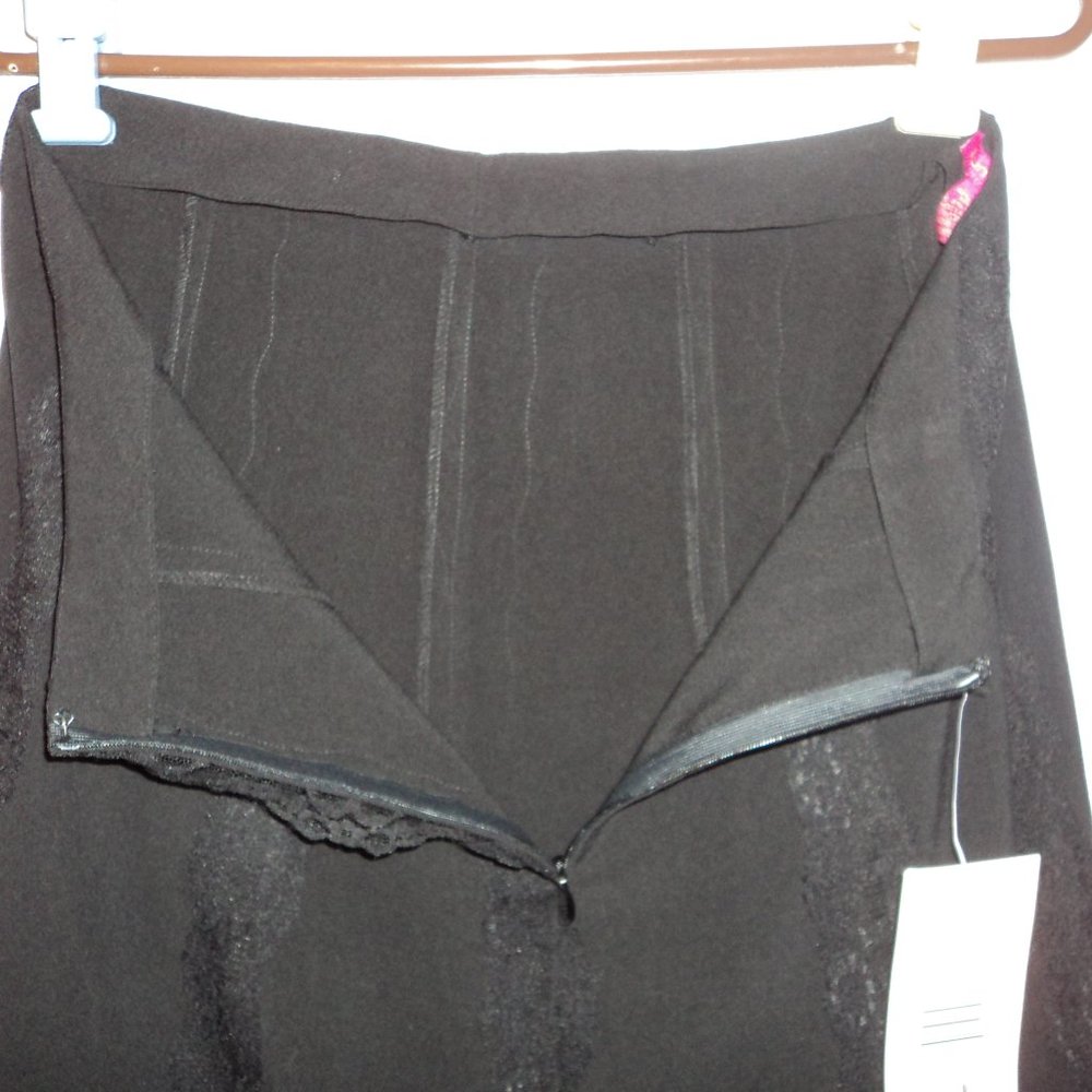 NWT Sunny Leigh Women's Size 10 Black Skirt Ankle Length A Line Lace Unlined - Picture 4 of 8